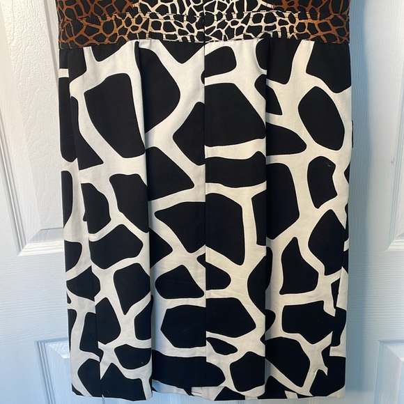 CARLISLE COLLECTION SLEEVELESS GIRAFFE LEOPARD PRINT A LINE STYLE DRESS SIZE 5/6 - Picture 7 of 12